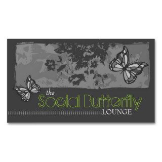311 SOCIAL BUTTERFLY GRAY BUSINESS CARDS