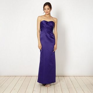Debut Purple structured satin maxi dress