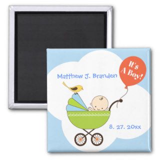 Personalized It's a Boy in Skyblue Magnet