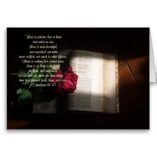 Love is patient, Love is kind/ Scripture Greeting Cards