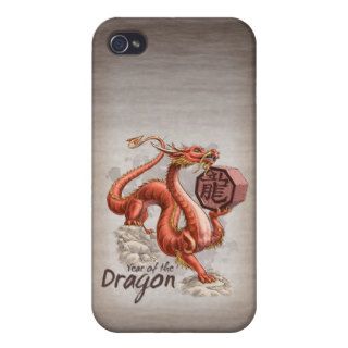 Year of the Dragon Chinese Zodiac Animal Art Cases For iPhone 4