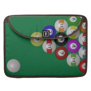 Pool Table and Balls MacBook Pro Sleeves