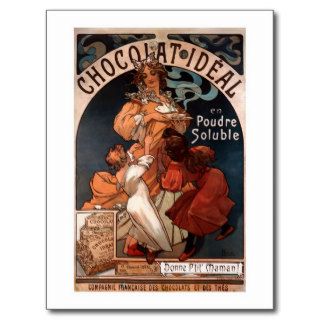 Vintage Art Nouveau Chocolate Advertising Postcard