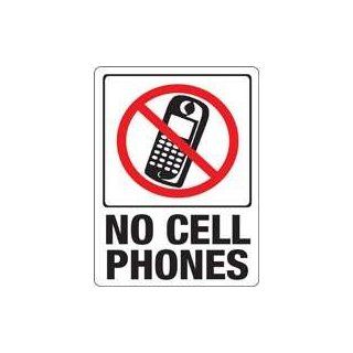 Hy ko 20618 "No Cell Phones" Plastic Sign 12"x9" (Pack of 10)  Street Signs  Patio, Lawn & Garden