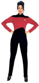 Star Trek The Next Generation Jumpsuit Uniform Costume (Red)   Womens Medium Adult Sized Costumes Clothing