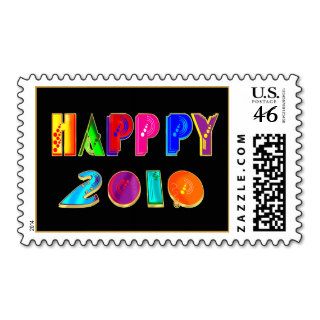 HAPPPY 2010 very happy 2010 postage stamps