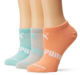 Puma Women's 3 Pair Pack No Show Sorbtex Socks, Light Pastel/Orange, 9 11