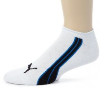 Puma Golf Men's Single No Show Sock (White/Black/Blue Aster, 10 13)  Athletic Socks  Clothing