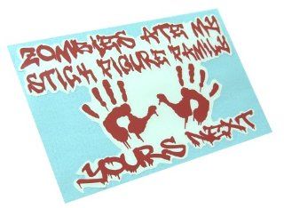 Zombies Ate My Stick Figure Family Decal Nobody cares about your Funny Vinyl Sticker (Come with Zombie Hunter Permit Decal) 