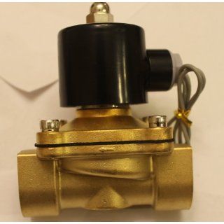 1 Inch Solenoid Valve 110v/115v/120v AC Brass Electric Air Water Gas Diesel Normally Closed NPT High Flow Industrial Solenoid Valves