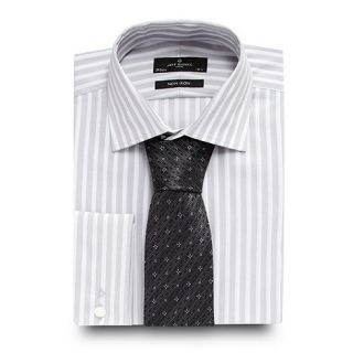 Jeff Banks Designer light grey striped shirt and tie set