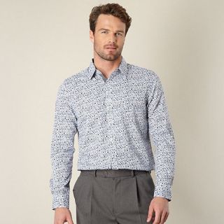 Jeff Banks Designer blue floral long sleeved shirt