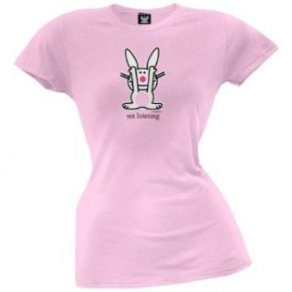 Happy Bunny   Not Listening Juniors T Shirt Clothing