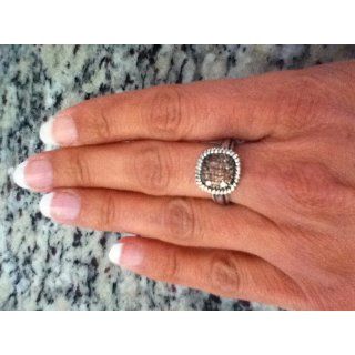 Sterling Silver Champagne CZ Ring In Size 6 FineDiamonds9 Jewelry