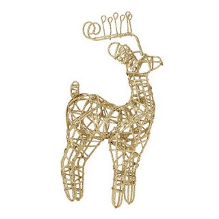 Gold glitter frame reindeer Christmas decoration
