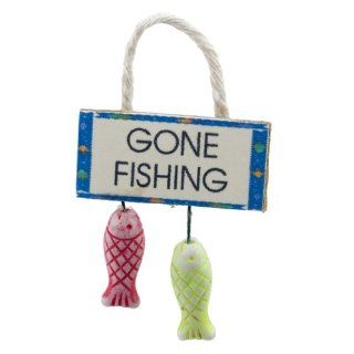 Dollhouse Miniature "GONE FISHING" Sign Toys & Games
