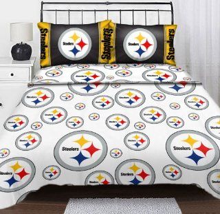Pittsburgh Steelers Bedding Sheet Set  Sports Fan Bed Sheets  Home & Kitchen