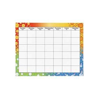 Trend Enterprises Products   Wipe Off Blank Calendar, Trimmed W/Seasonal Symbols, 28"x22"   Sold as 1 EA   Large reusable wipe off unruled calendar is trimmed with seasonal symbols. Invites dozens of uses. Monthly wipe off calendar offers year ro