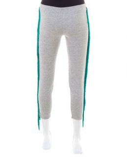 Kapow Wow Grey And Turquoise Fringe Leggings