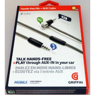 Griffin Technology Hands Free Mic + AUX Cable Cell Phones & Accessories