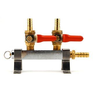 2 Way CO2 Distribution Bar with Shut Off Valves Kitchen & Dining