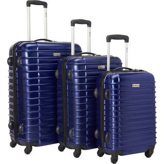 McBrine Luggage Light Weight Polycarbonate 3 Pc Luggage Set On Swivel Wheels