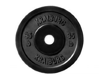Kraiburg 35 lb Rubber Bumper Weight Plates for Crossfit Powerlifting, One Pair  Sports & Outdoors