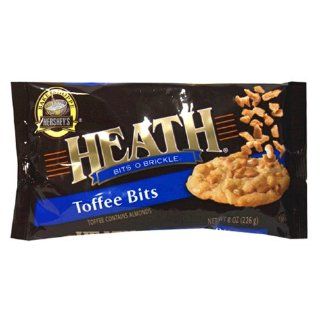 Hershey's Baking Pieces, Heath Bits 'o Brickle Toffee Bits, 8 Ounce Bags (Pack of 12)  Chocolate Chips  Grocery & Gourmet Food