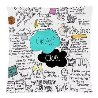 key Funny Okay The Fault in Our Stars  John Green Throw Pillow Case Cushion Cover   Warm Pillow