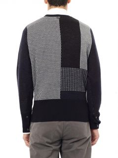 Waffle weave sweater  Black Fleece