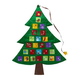 Green Christmas tree advent calendar