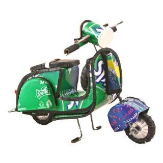 Recycled Soda Pop and Beer Can Vespa Scooter   Fair Trade   Wall Clocks