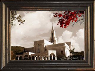LDS Bountiful Temple 7 24x18 Single Frame   Framed Legacy Art  