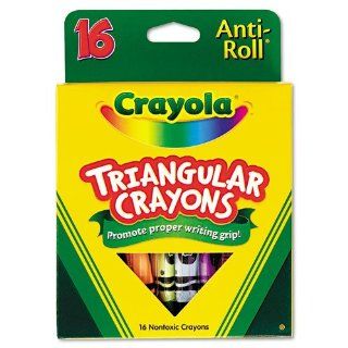 Crayola Triangular Crayons, Wax, Assorted, 16 Per Box Toys & Games