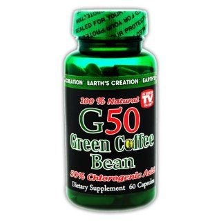 Earth's Creation G50 Pure Green Coffee Bean Extract   50% Chlorogenic Acid   800mg Per Serving   60 Capsules Health & Personal Care