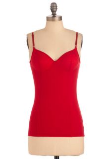 Camisole Sister Top in Red  Mod Retro Vintage Short Sleeve Shirts