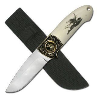 BladesUSA Hk 002E Wildlife Knife Collectible 8 Inch Overall Eagle Design  Hunting Knives  Sports & Outdoors