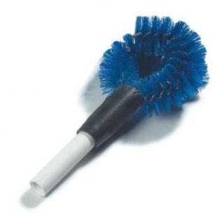 Carlisle 4139014 Spectrum Clean In Place Plastic Handle Circular Brush, Polyester Bristles, 5" Brush Length, 12" Overall Length, 2" Bristle Trim, Blue