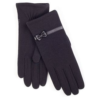 Isotoner Black classic bow detail thermal gloves