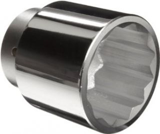 Martin X1270 Forged Alloy Steel 2 3/16" Type III Opening 1" Power Impact Square Drive Socket, 12 Points Standard, 3 1/8" Overall Length, Chrome Finish