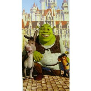 Shrek Beach Towel with Donkey & Puss in Boots ~ Can Be Used for Bath  