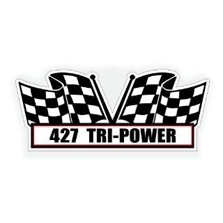 Air Cleaner Engine Decal   427 Tri Power for Chevy Chevrolet Classic Corvette Crate Motor Muscle Car   5x2.25 inch Automotive