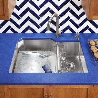 KOHLER K 5285 NA Strive 32 X 18 1/4 X 9 5/16 Inch Under Mount Single Bowl Kitchen Sink with Basin Rack, Stainless Steel, 1 Pack   Undermount Kitchen Sink  