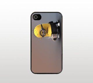 Minion with Coffee Snap On Case for Apple iPhone 4 4s   Hard Plastic   Black   Cool Custom Cover Cell Phones & Accessories