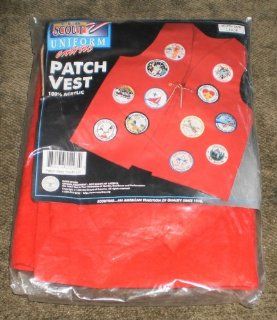 CUB SCOUT UNIFORM PATCH VEST   RED   SIZE ADULT LARGE  Sporting Goods  Sports & Outdoors
