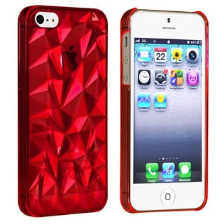 BasAcc Clear Red Diamond Cut Snap on Case for Apple iPhone 5 BasAcc Cases & Holders