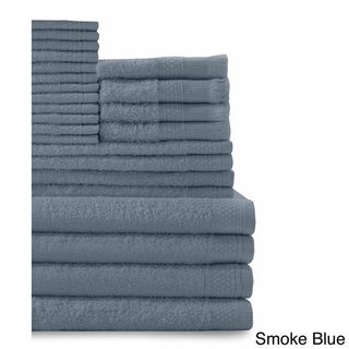 Cotton 24 piece Towel Set with Fingertip Towels Bath Towels