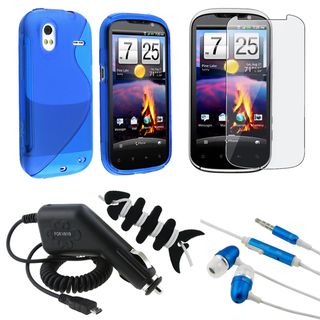 BasAcc Blue TPU Case/ LCD Protector/ Charger/ Headset/ Wrap for HTC 4G BasAcc Cases & Holders