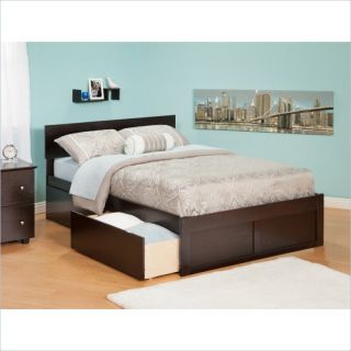 Atlantic Furniture Orlando Bed with Drawers in Espresso   AR81X2111