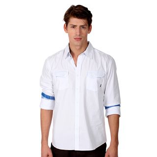 191 Unlimited Men's Slim Fit White Woven Shirt 191 Unlimited Casual Shirts